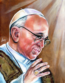 253x320 Pope Francis Portrait Painting A 16 By 20 Inch Portrait - Pope Francis Painting