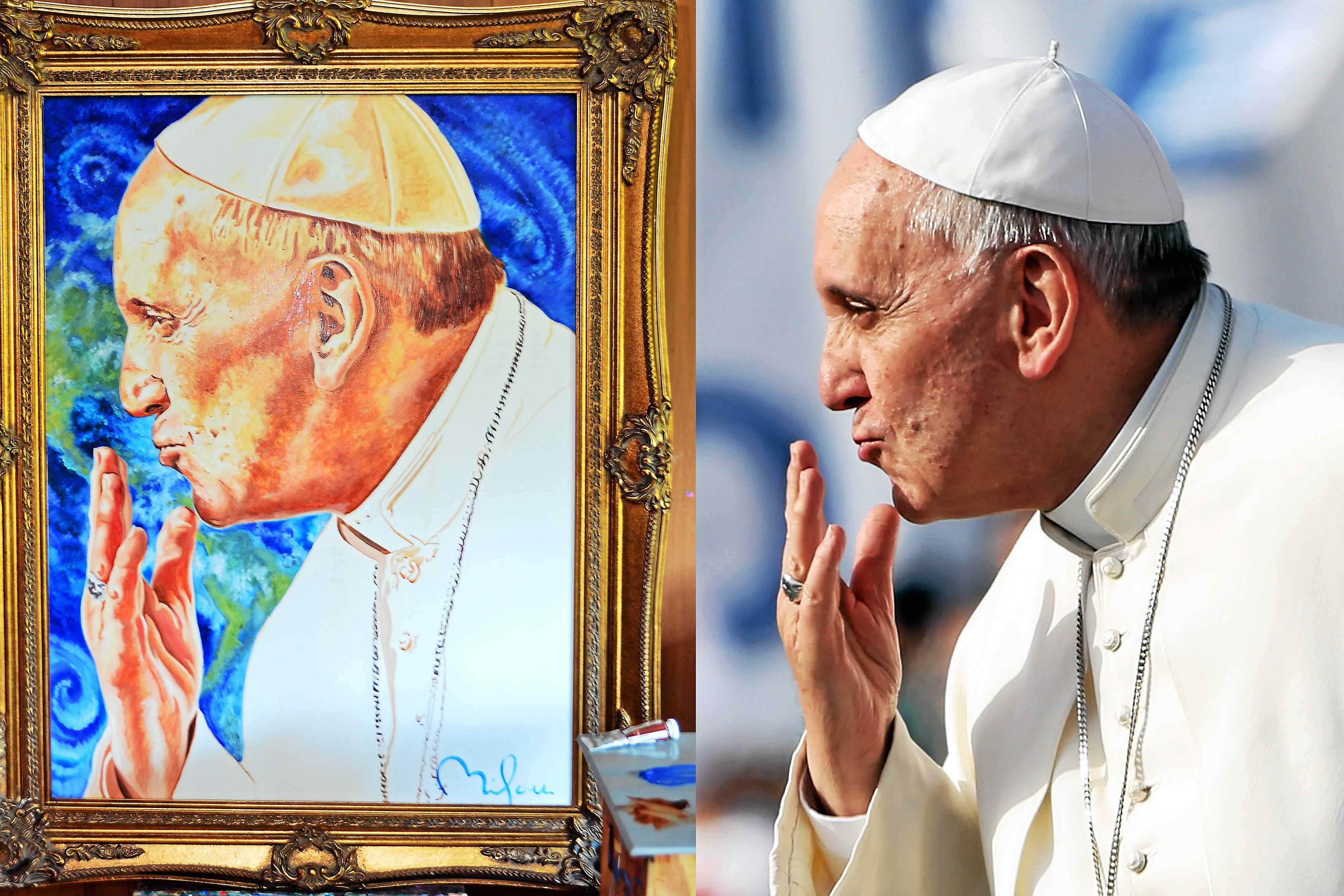 4000x2667 Pope Francis Painting From Local Artist A Masterpiece Or Rip Off - Pope Francis Painting