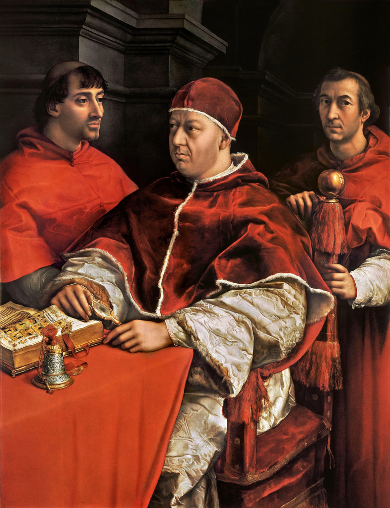 786x1024 Pope Leo X With Cardinals Giulio De' Medici And Luigi De' - Pope Leo X Painting