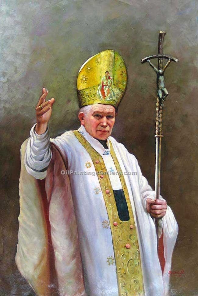 650x972 Pope John Paul Ii (Painting Id Cm 1560 Ka) - Pope Painting