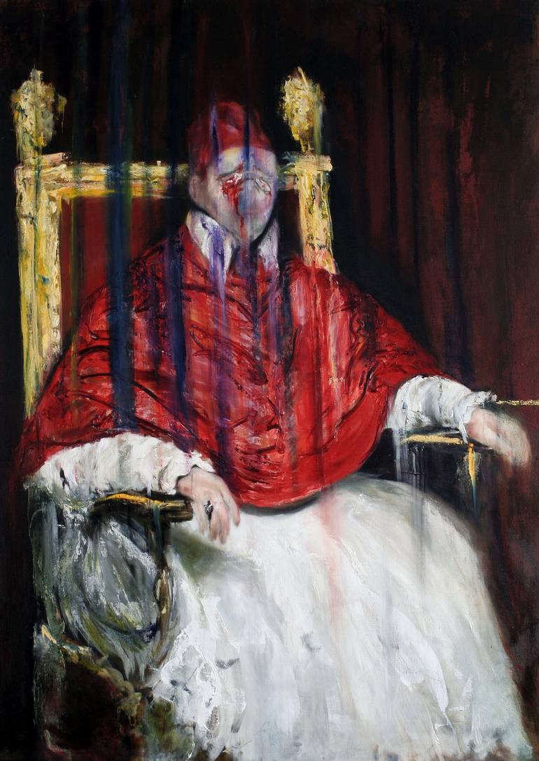 770x1086 Saatchi Art Study After Francis Bacon Amp Sergej - Pope Painting