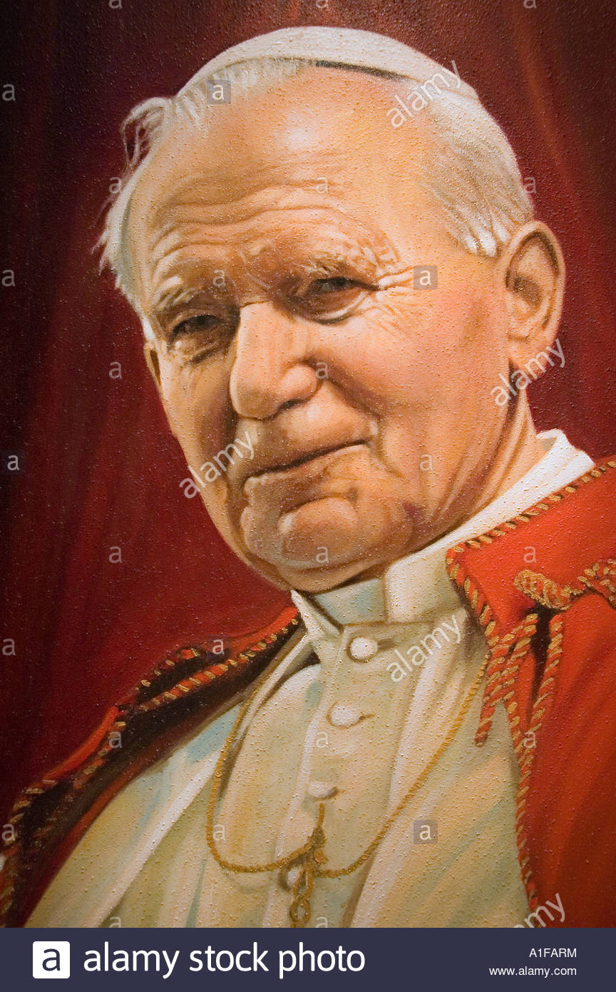 864x1390 Painting Of Pope John Paul Ii Head Of Roman Catholic Church 1920 - Pope Painting