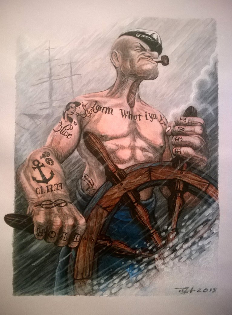 767x1042 Popeye 2015 By Rotaman - Popeye Painting