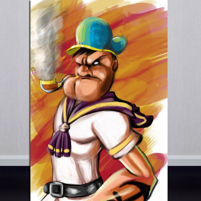 640x640 Hand Made Oil Painting Popeye The Sailor Man Art On Canvas Mike - Popeye Painting