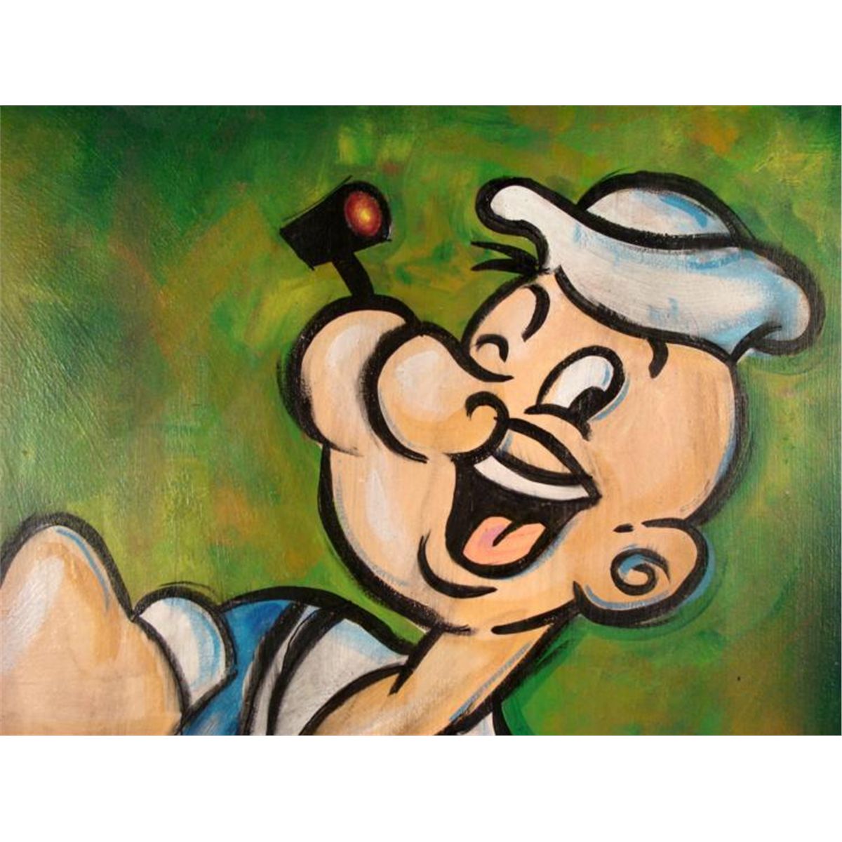 1200x1200 Dick Duerrstein Popeye Original Cartoon Painting - Popeye Painting
