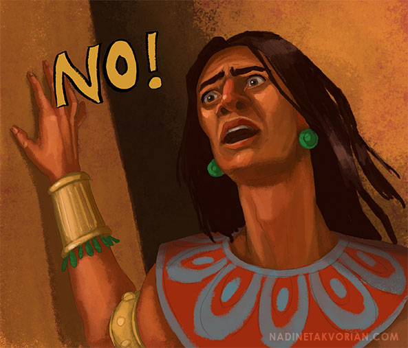 593x507 And Nadine Takvorian Art Amp Illustration - Popocatpetl And Iztacchuatl Painting