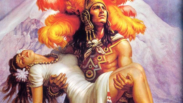 640x360 Popocatepetl And Iztaccihuatl Tumblr - Popocatpetl And Iztacchuatl Painting