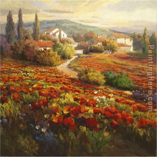 Poppy Field Painting at PaintingValley.com | Explore collection of ...