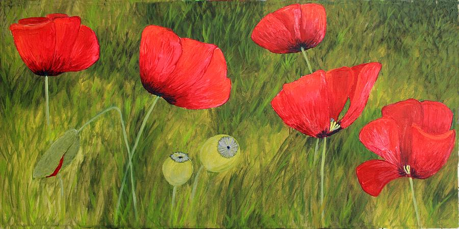 Poppy Field Painting At PaintingValley Com Explore Collection Of   Poppy Field Painting 9 