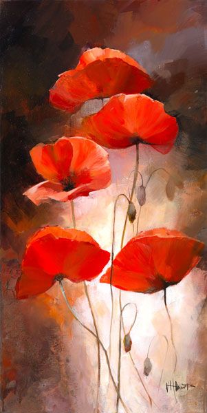 301x600 Willem Haenraets Paintings 40.jpg Artwork - Poppy Flower Painting
