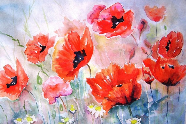Poppy Flower Painting at PaintingValley.com | Explore collection of ...