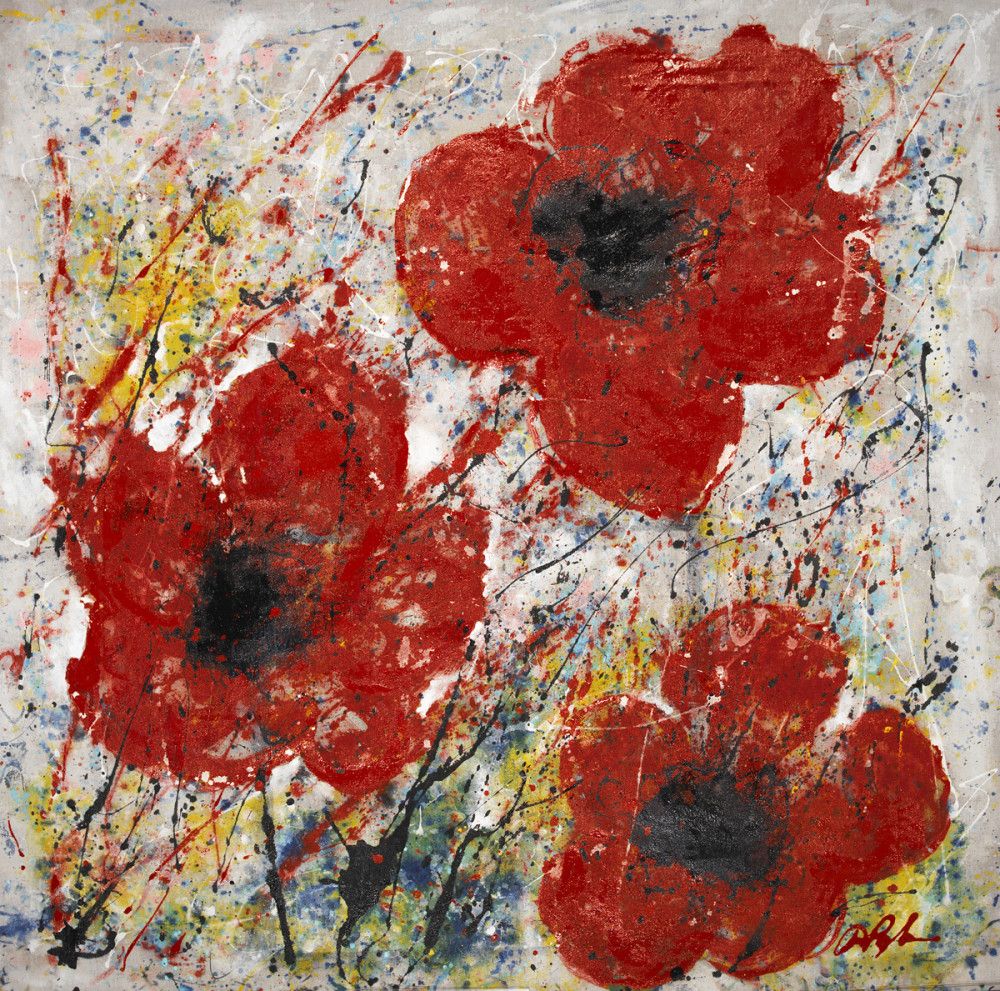 1000x991 Dominic Pangborn's Poppy Flower Paintings - Poppy Flower Painting