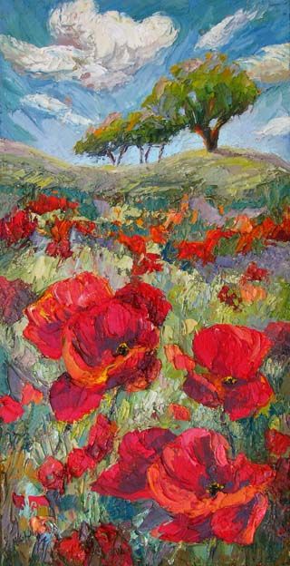 320x624 Niki Gulley Poppy Oil Painting Inspiring Art - Poppy Oil Painting
