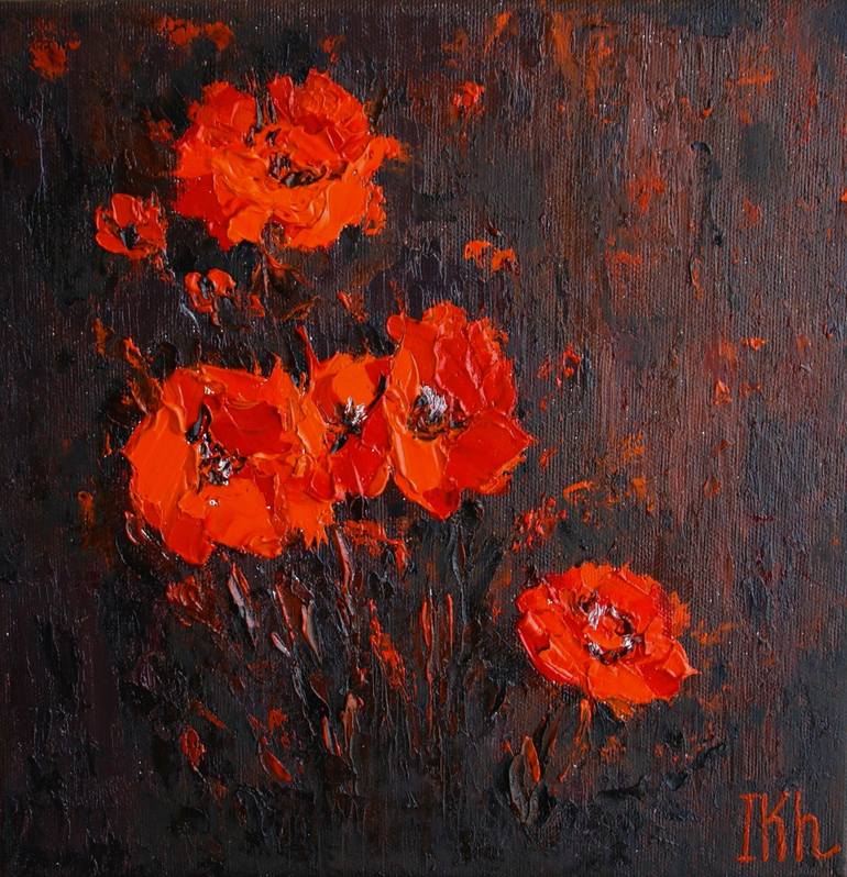 770x798 Saatchi Art Blossom Series. Red Poppies, Oil Painting On Canvas - Poppy Oil Painting