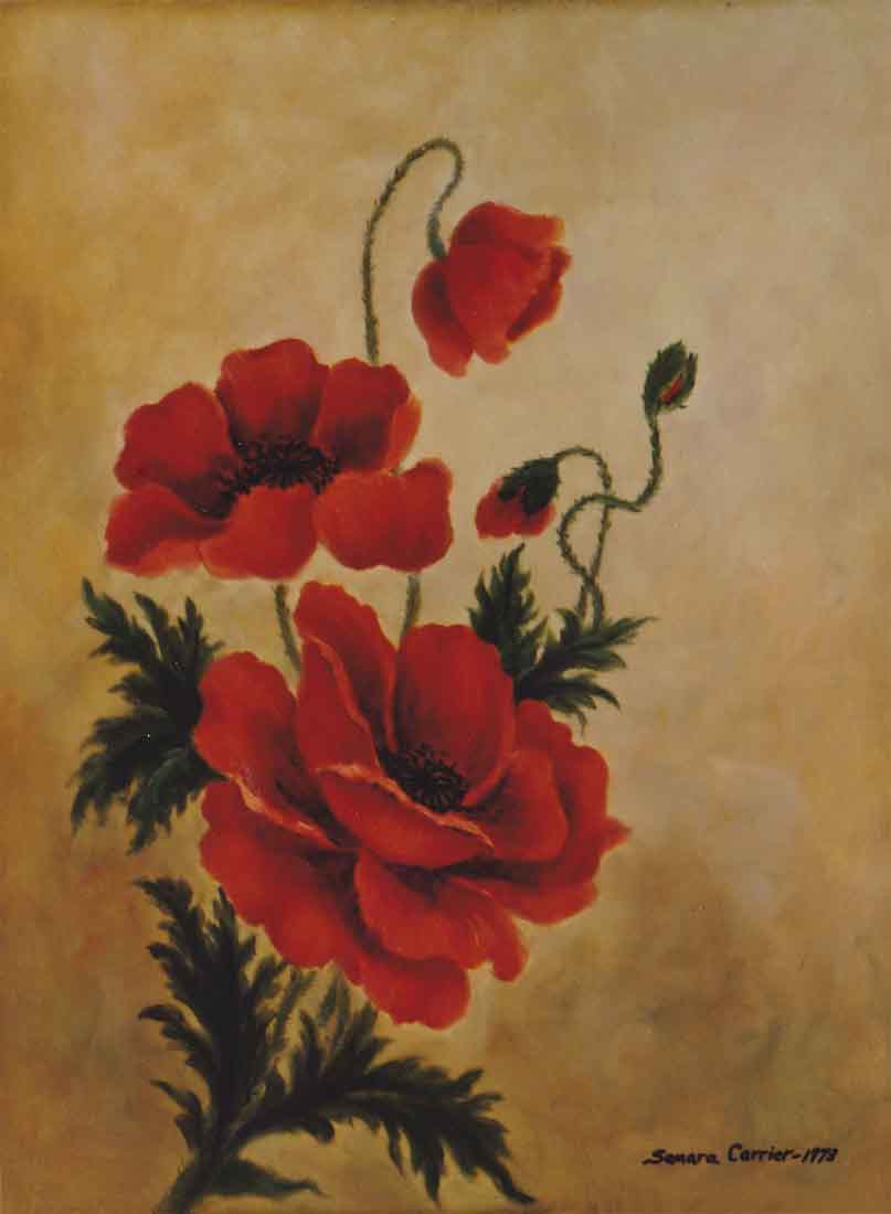 807x1100 Flowers - Poppy Oil Painting