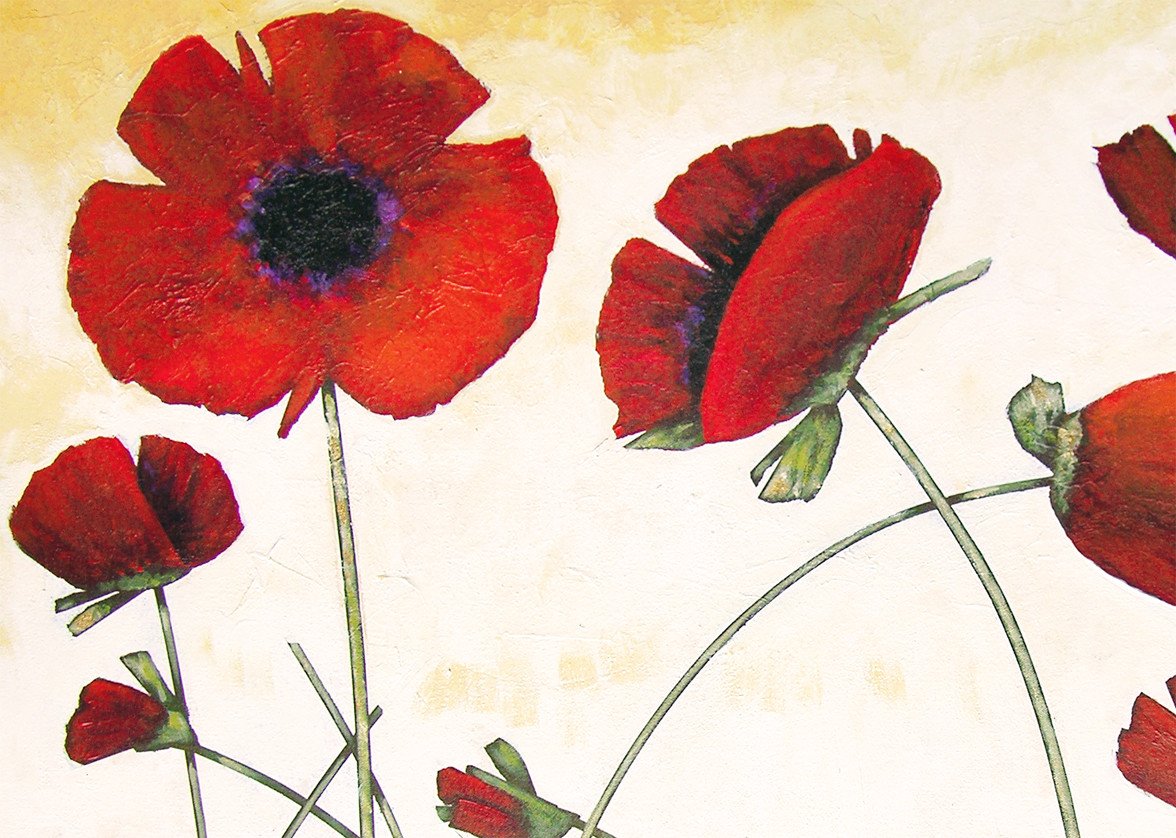 1176x838 Red Poppy Painting - Poppy Painting