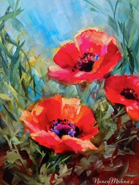 450x600 Step By Step Poppy Painting - Poppy Painting