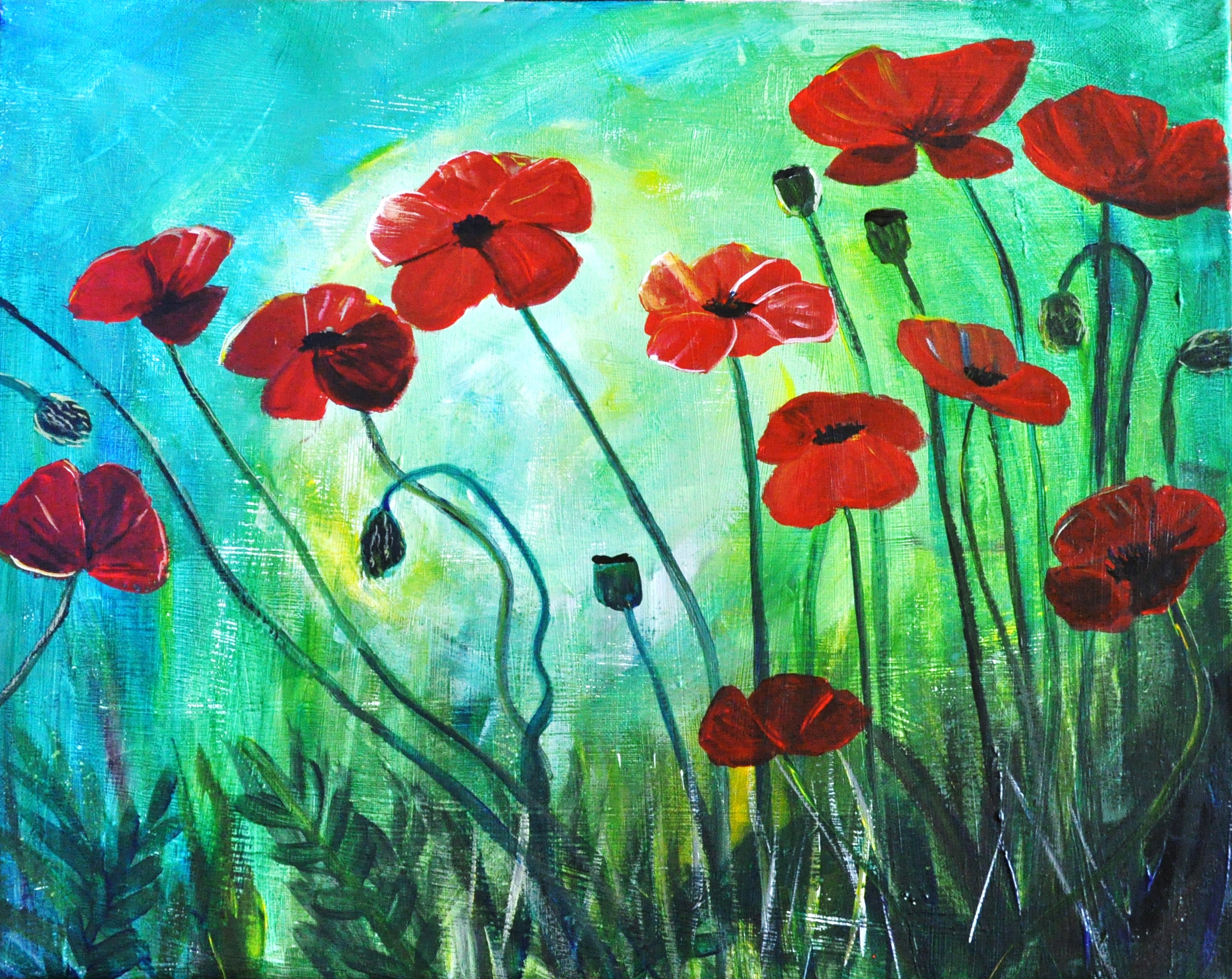 2680x2130 Thunder Bay District Veterans Fund Paint Nite Event - Poppy Painting