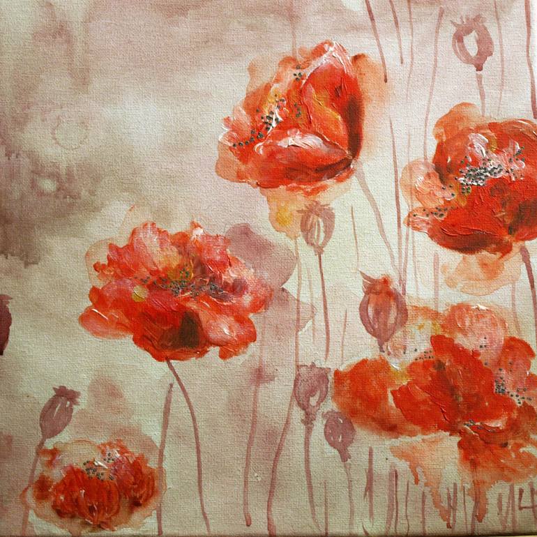 770x770 Saatchi Art Wild Poppy Painting By Liene Medne Grigorjeva - Poppy Painting Images