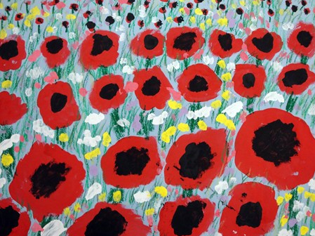 449x336 The Smartteacher Resource 2nd Grade Poppies In Perspective - Poppy Painting Images