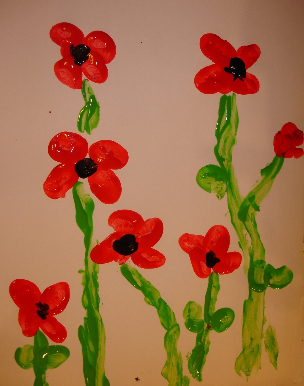 1045x1325 Painting Red Poppies Gardening With Children - Poppy Painting Images