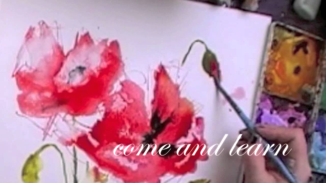 1280x720 How To Paint Poppies In Watercolour Online Course - Poppy Painting Watercolor