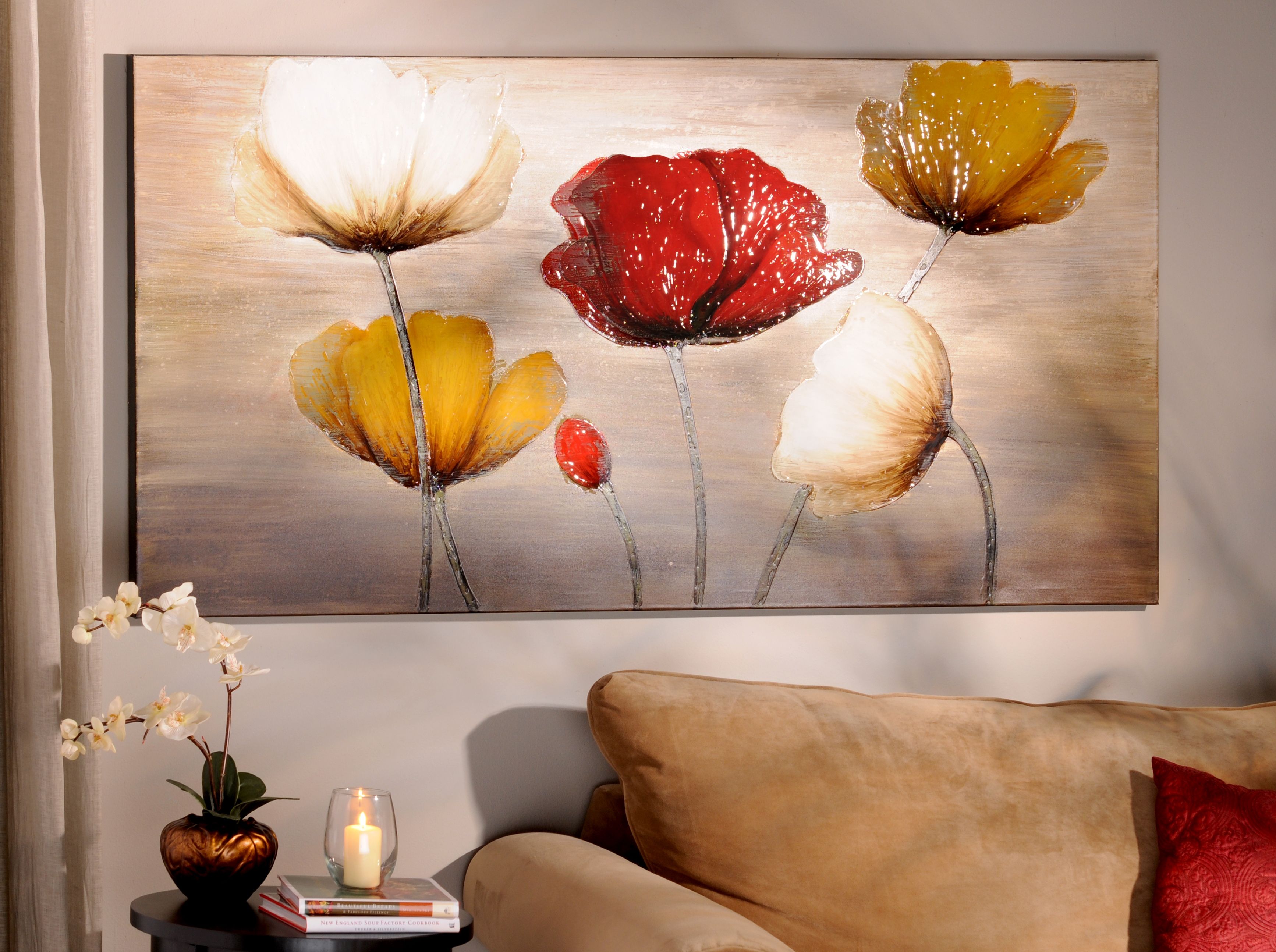 3468x2588 Poppy Profusion Canvas Painting Paintings, Canvases And Oil - Poppy Profusion Canvas Painting