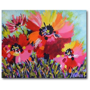 310x310 Red Poppy Dinnerware Wayfair.ca - Poppy Profusion Canvas Painting