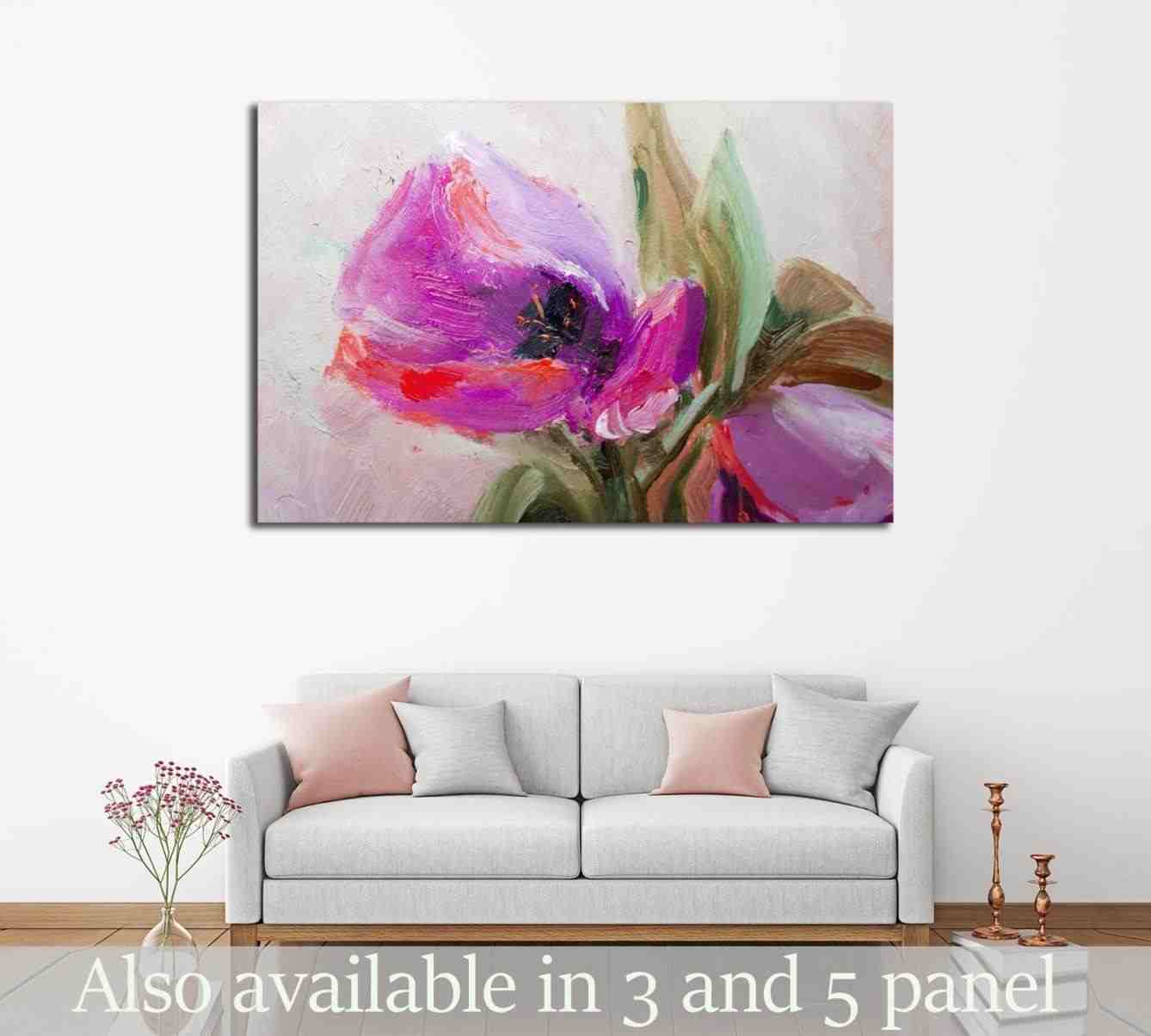 1338x1204 Gym For Rheuropeanflowerdesigncom Staggering Canvas Painting - Poppy Profusion Canvas Painting