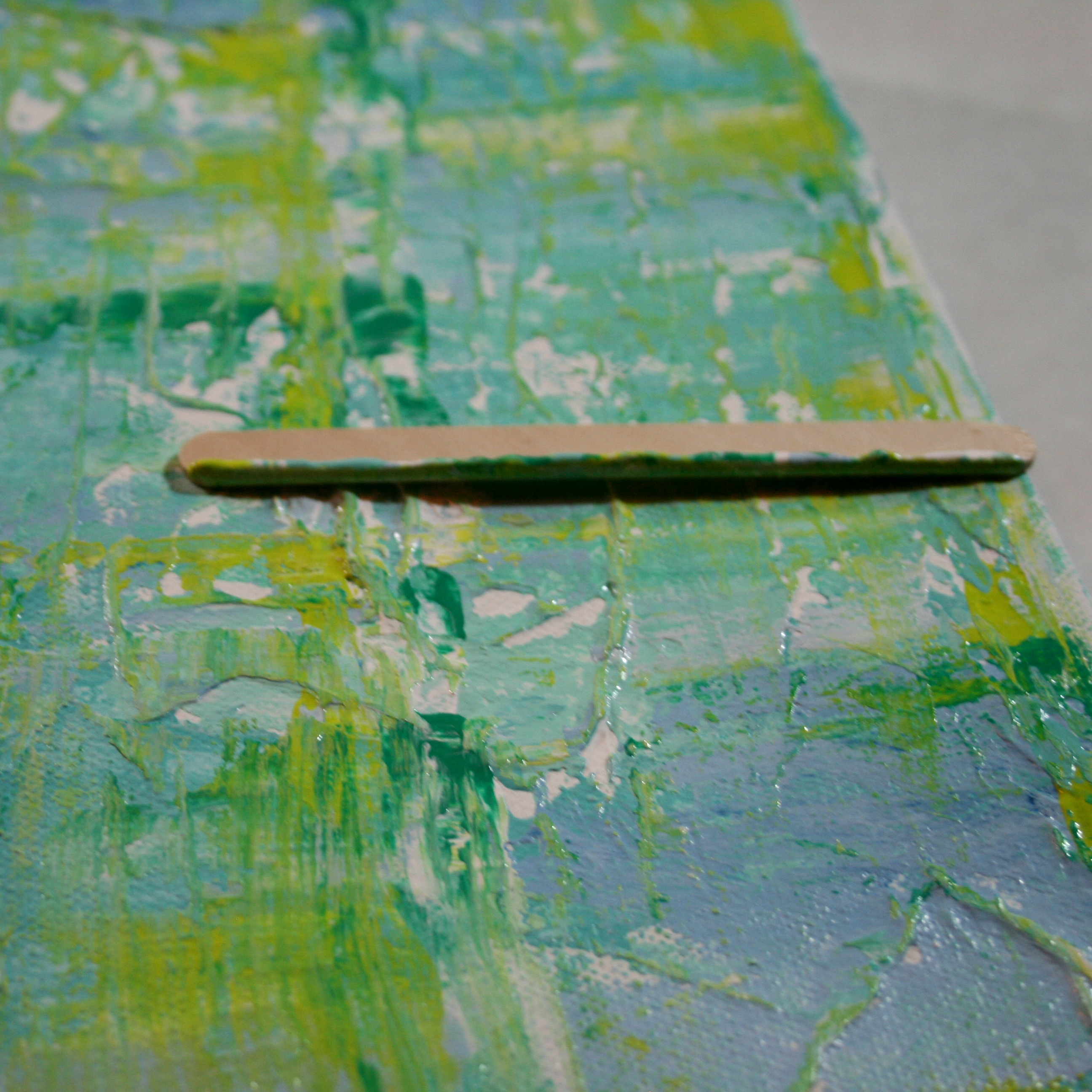 2592x2592 Popsicle Stick Abstract Painting - Popsicle Painting
