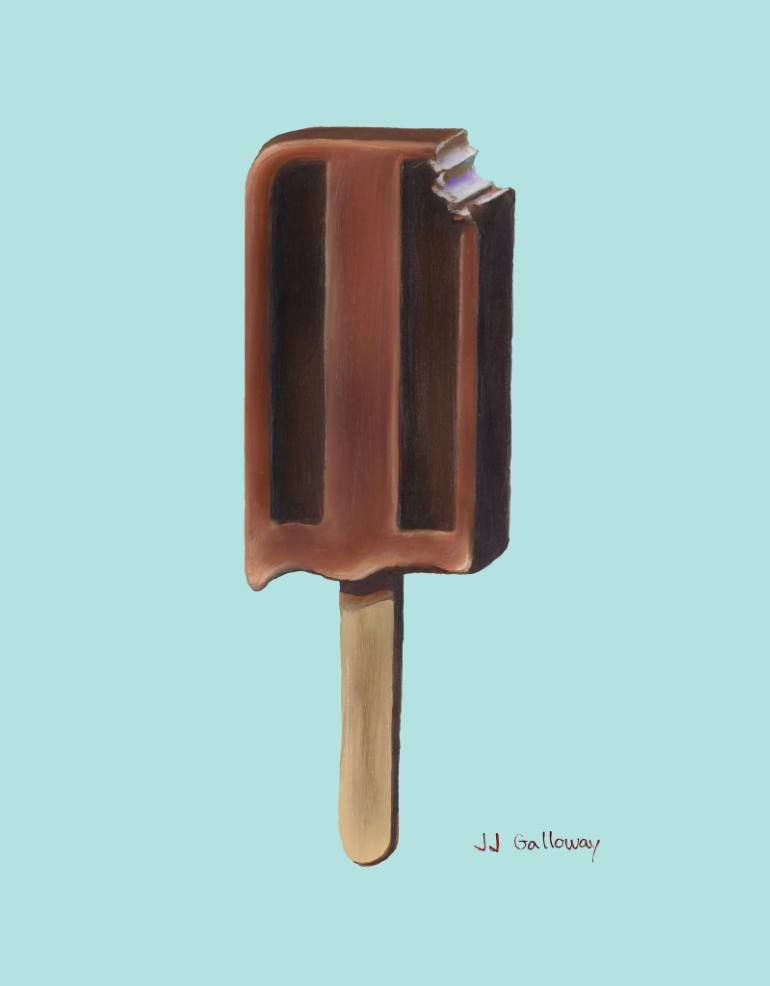 770x986 Saatchi Art Chocolate Popsicle Painting By Jj Galloway - Popsicle Painting