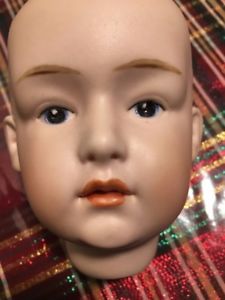 225x300 Porcelain Doll Head Young Boy Painted Eyes Handmade Ebay - Porcelain Doll Painting