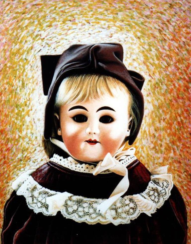 770x981 Saatchi Art Old Porcelain Doll Painting By Dan Civa - Porcelain Doll Painting