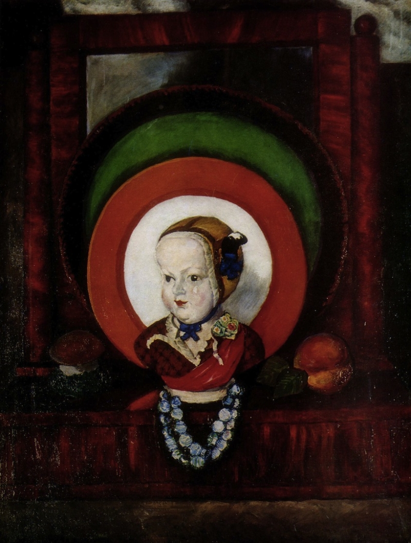 800x1055 Still Life With Porcelain Doll Painting Ilya Mashkov Oil Paintings - Porcelain Doll Painting