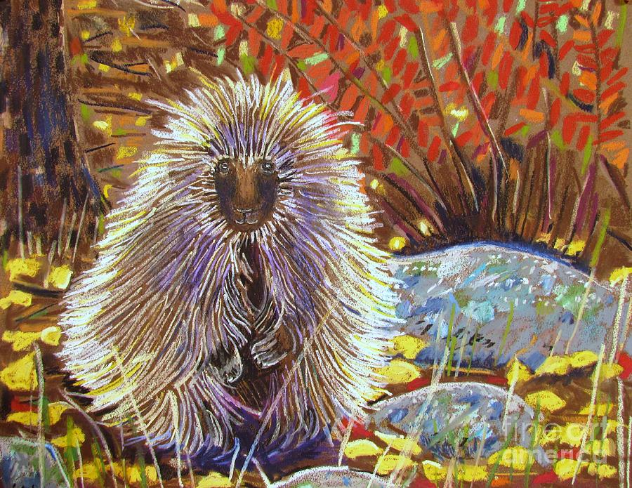 900x695 Porcupine On The Trail Pastel By Harriet Peck Taylor - Porcupine Painting