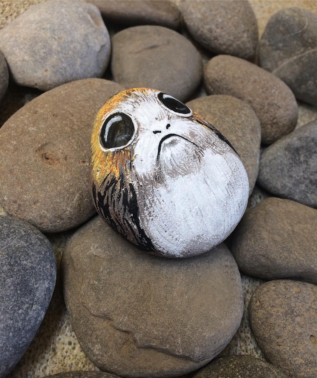 1080x1290 Pet Porg (Rock)! Pop (And Geek) Culture Star, Rock - Porg Painting