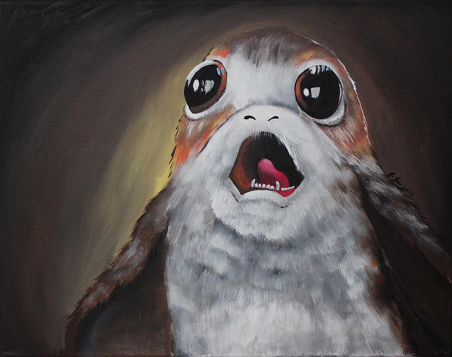 900x710 Porg Painting By Lisa Leeman - Porg Painting