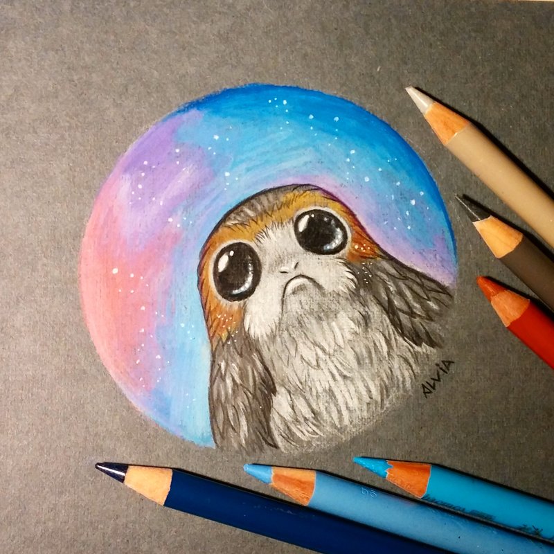 800x800 Porg By Alviaalcedo - Porg Painting