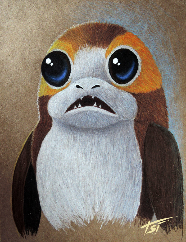 785x1019 Porg By Drakonessa Tsi - Porg Painting