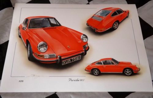 500x321 Classic Porsche 911 S 1969 Fuchs Limited Edition Painting Print - Porsche 911 Painting
