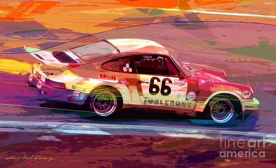 900x549 Porsche 911 Racing Painting By David Lloyd Glover - Porsche Painting