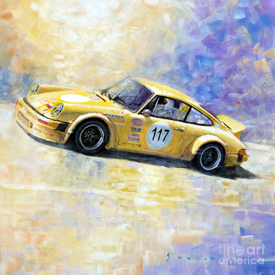 900x900 Porsche 911 S Typ G Josef Michl Painting By Yuriy Shevchuk - Porsche Painting