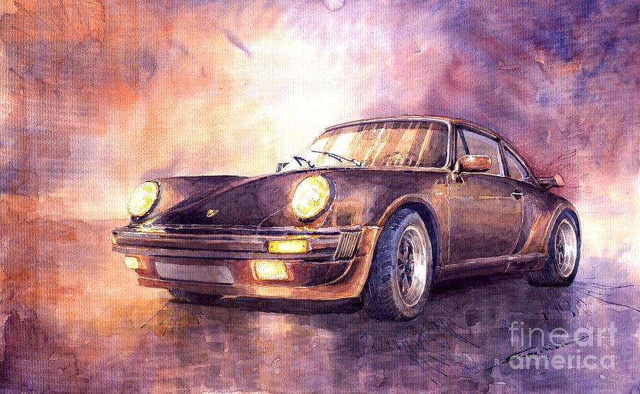 900x554 Porsche 911 Turbo 1979 Painting By Yuriy Shevchuk - Porsche Painting