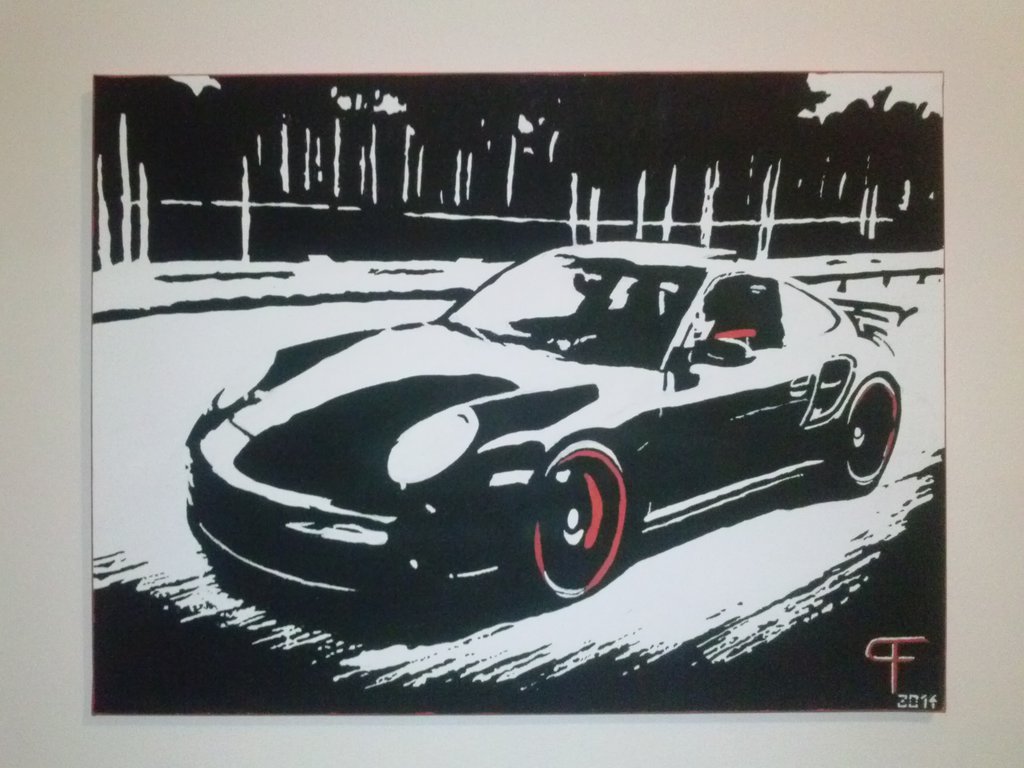 1024x768 Porsche Painting By Paulfarka - Porsche Painting
