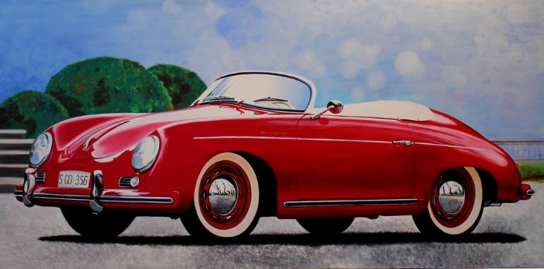 770x381 Saatchi Art Porsche 356 Painting By Alina Knott - Porsche Painting