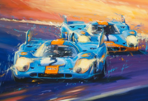 598x412 Top 25 Best Porsche Art - Porsche Painting