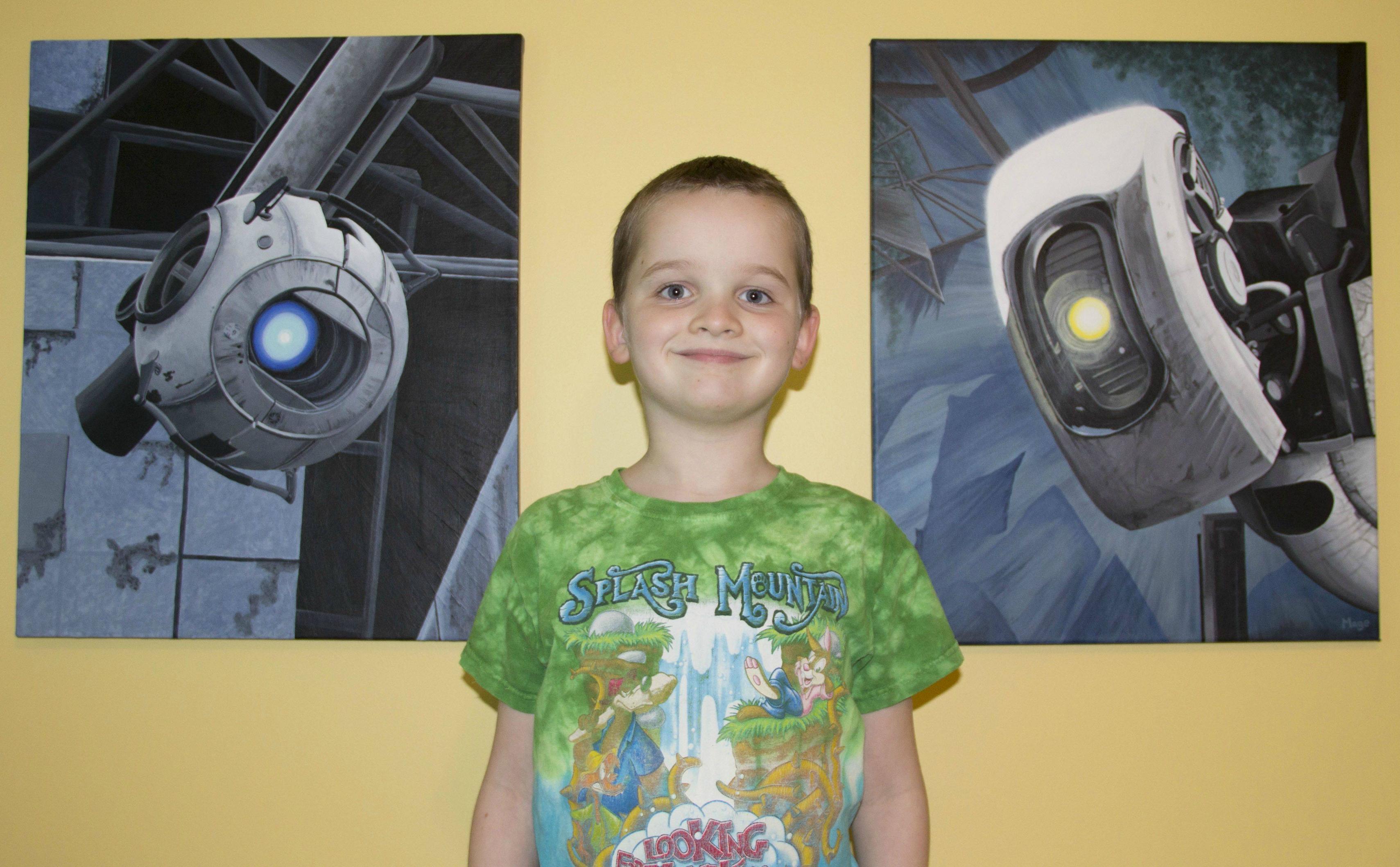3419x2119 Oh, It's You. It's Been A Long Time. Here's A Glados Painting I - Portal 2 Painting