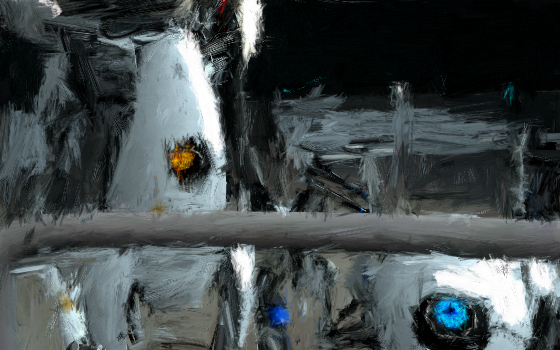 560x350 Portal 2 Painting By Slamjamsam - Portal 2 Painting