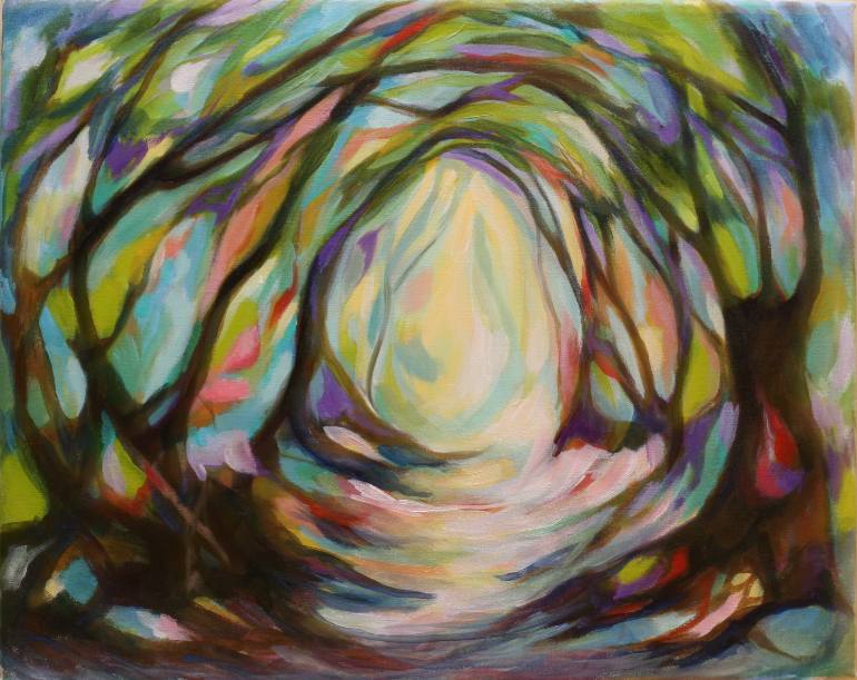 770x611 Saatchi Art Spring Portal Painting By Charlotte Hutson Wrenn - Portal Painting