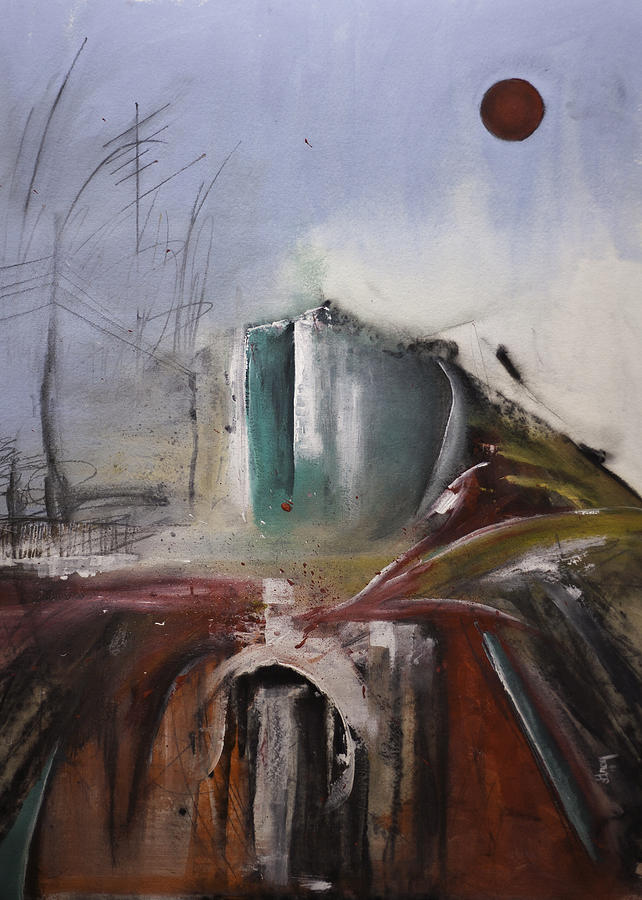 642x900 Surreal Abstract Contemporary Modern Original Painting - Portal Painting